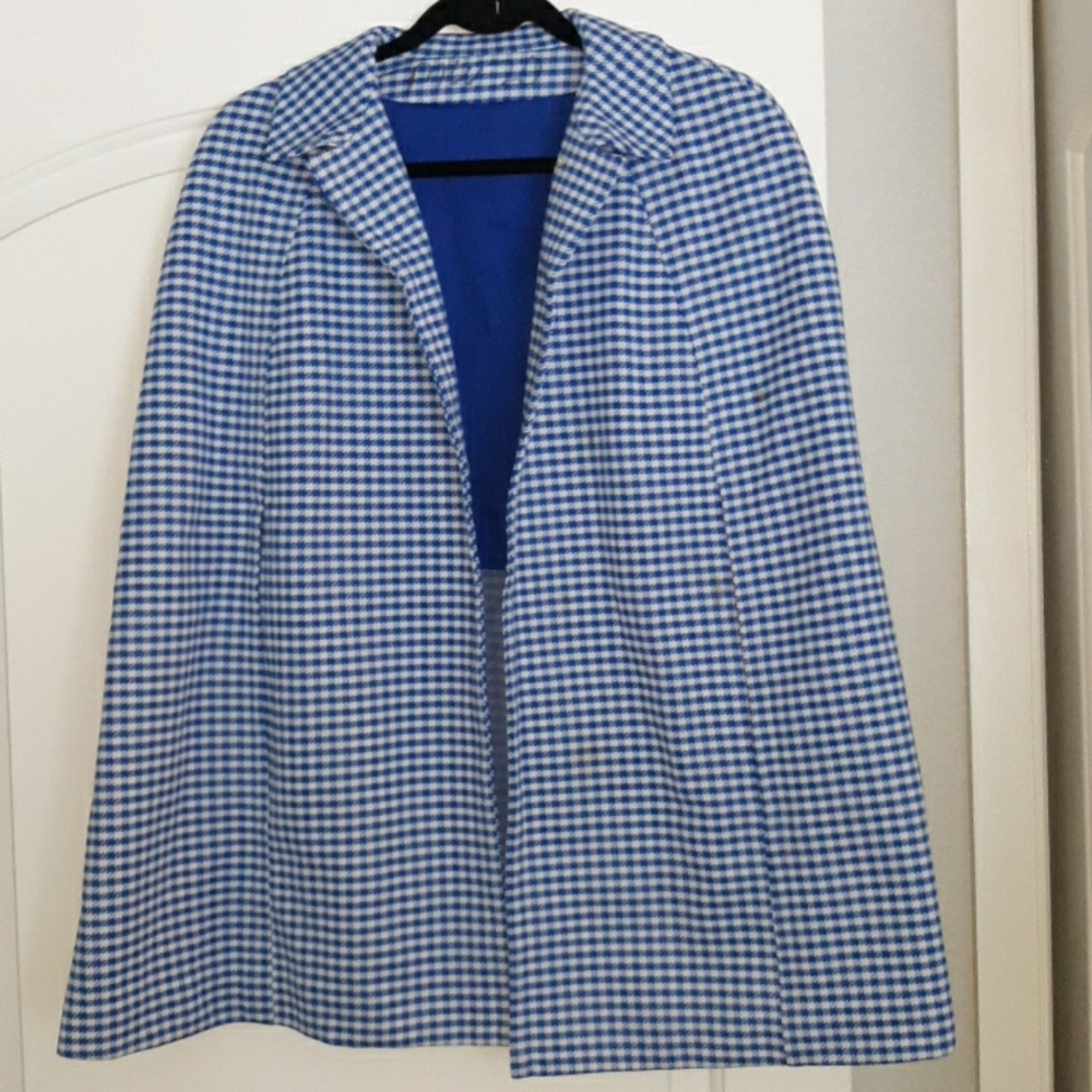 Vintage houndstooth cape jacket